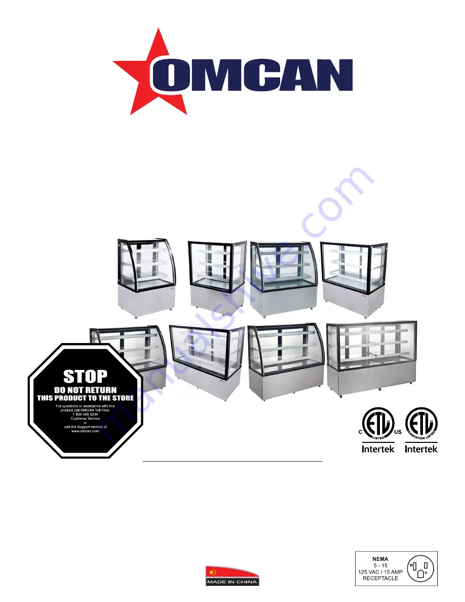 Omcan RS-CN-0271 Instruction Manual Download Page 1