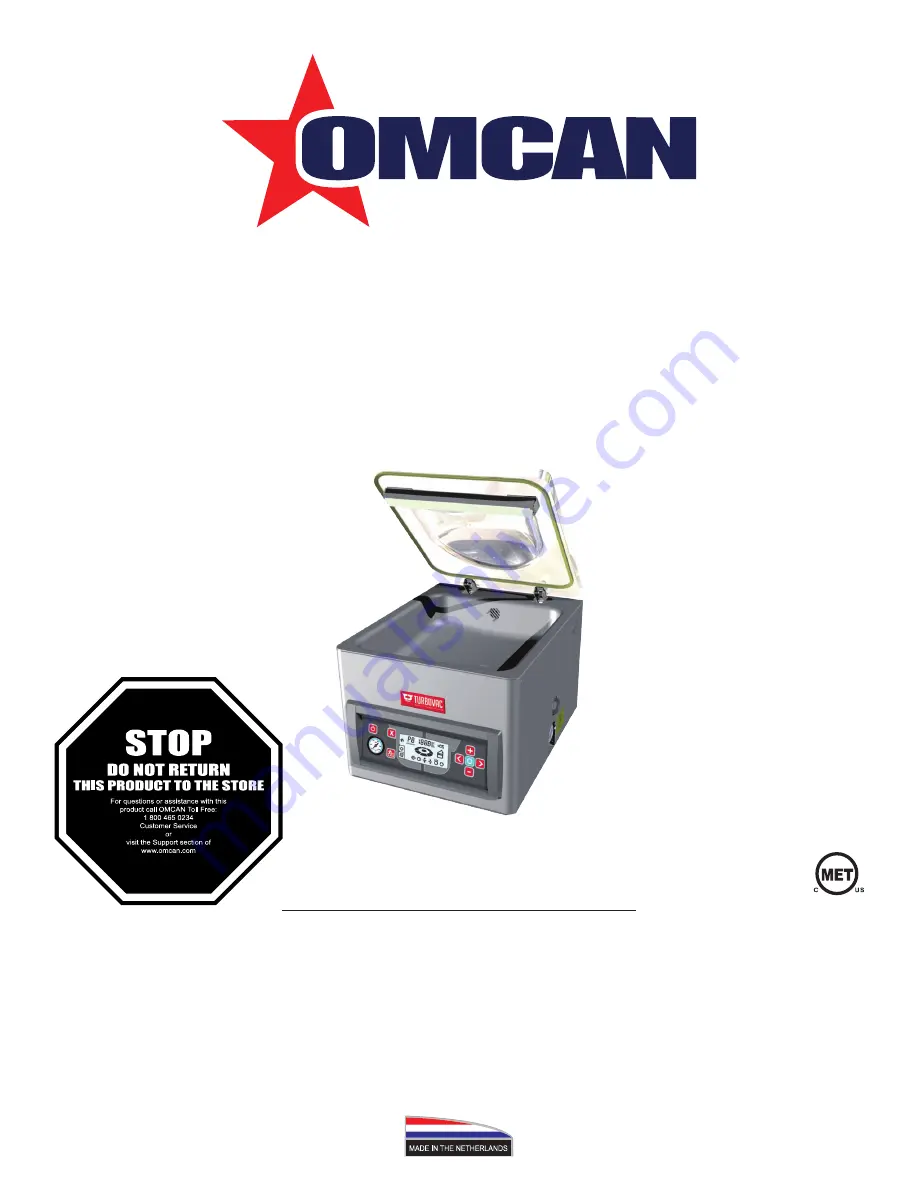 Omcan VP-NL-0004-S Скачать руководство пользователя страница 1