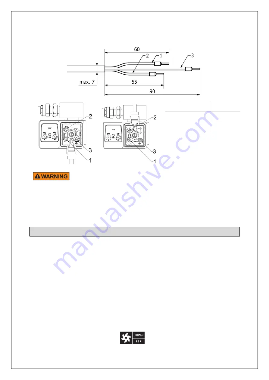 OMEGA AIR TD 420M Installation And Operating Manual Download Page 9