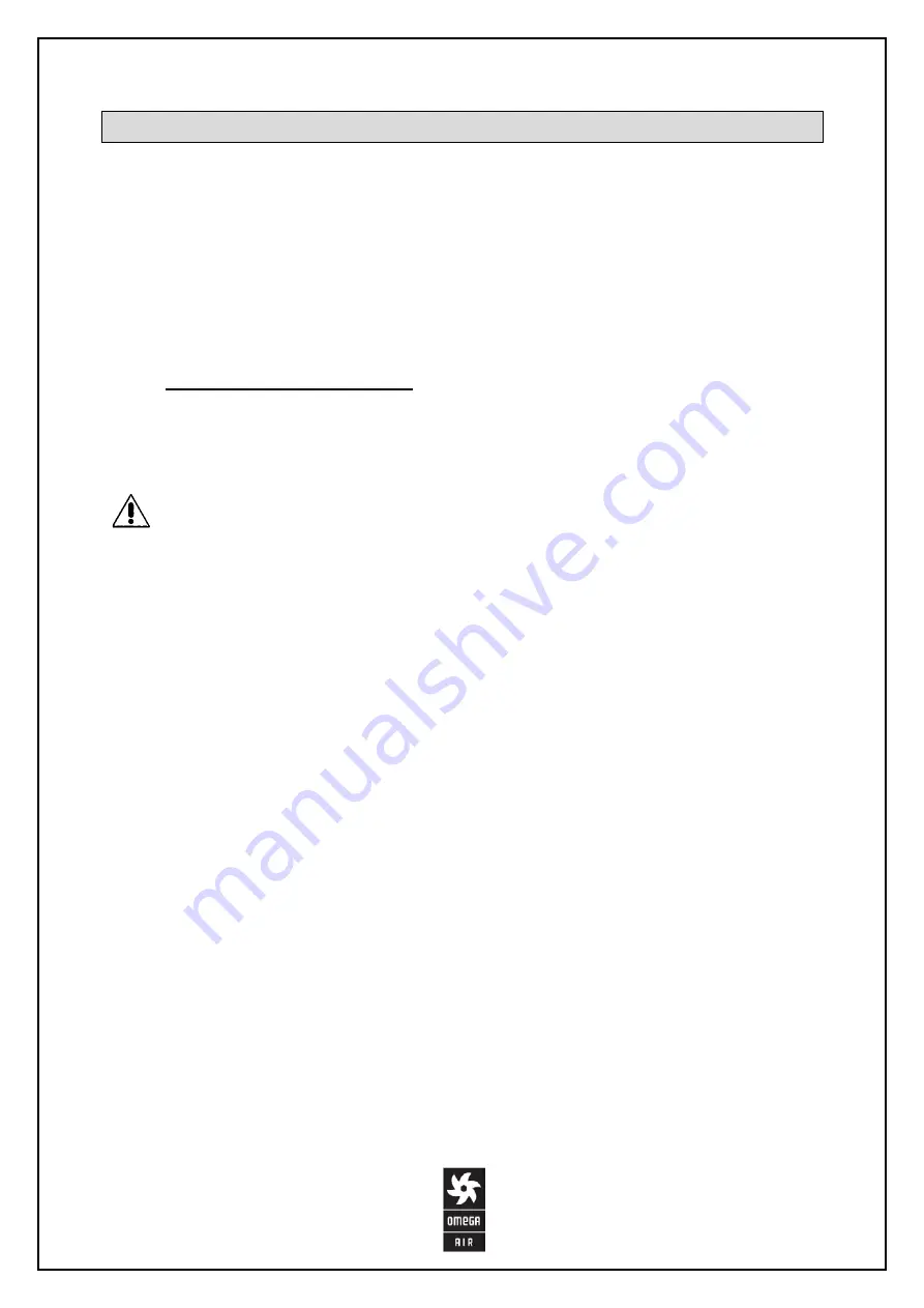 OMEGA AIR WOS Installation And Operating Manual Download Page 6