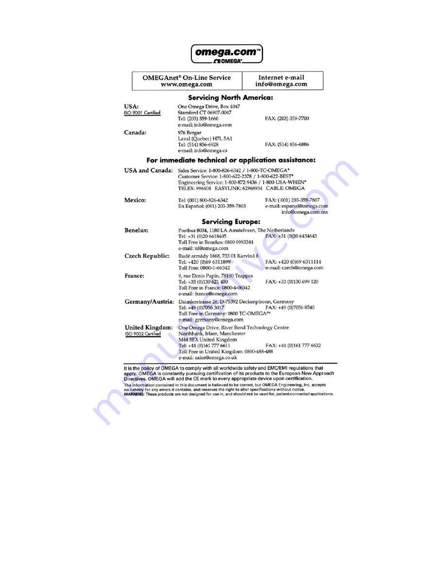 Omega Engineering CYTX231 Series User Manual Download Page 37