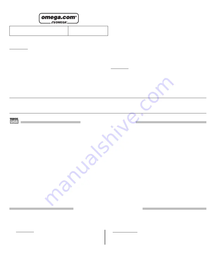 Omega Engineering Super SMCJ-J Instruction Sheet Download Page 2