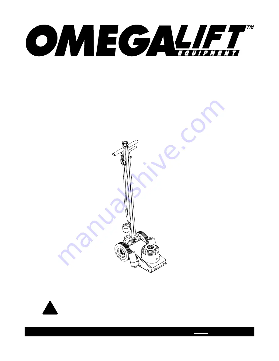 Omega Lift 23225 User Manual Download Page 1