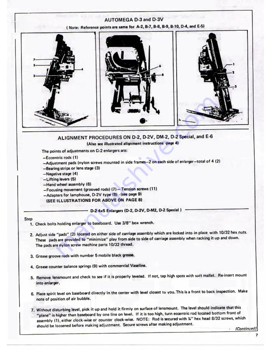 Omega A2 Technical & Service Manual Download Page 7