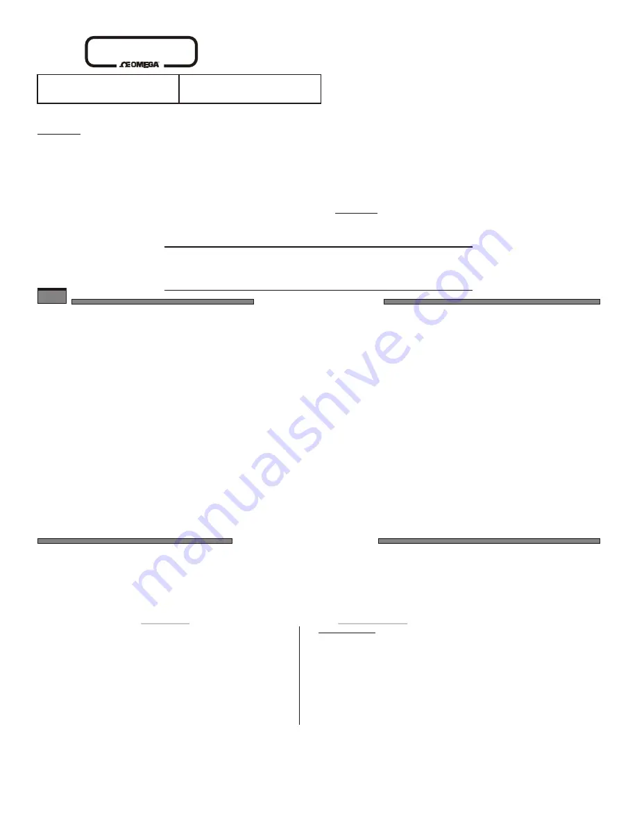 Omega FL46300 Series User Manual Download Page 2