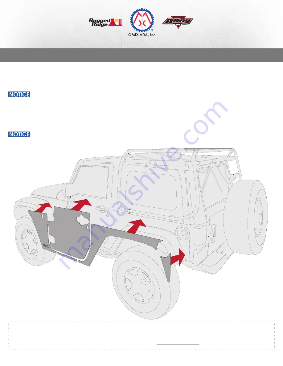 Omix-Ada Rugged Ridge 12300.52 Quick Start Manual Download Page 2