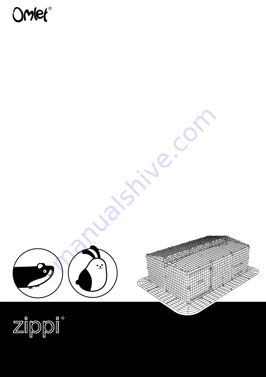 Omlet Zippi mesh pet run Instruction Manual Download Page 1