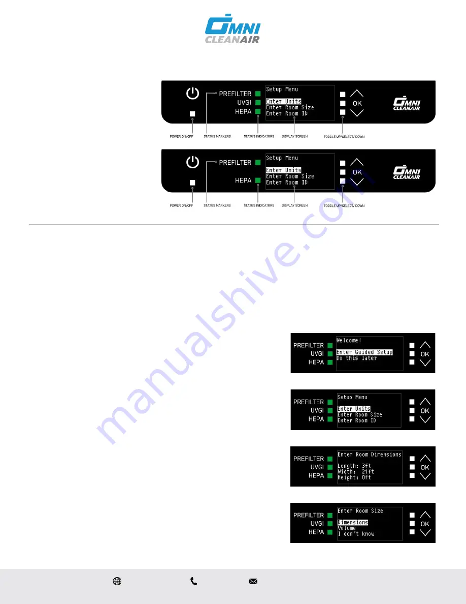 Omni CleanAir OCA 1200 Professional Series Operation And Maintenance Manual Download Page 5