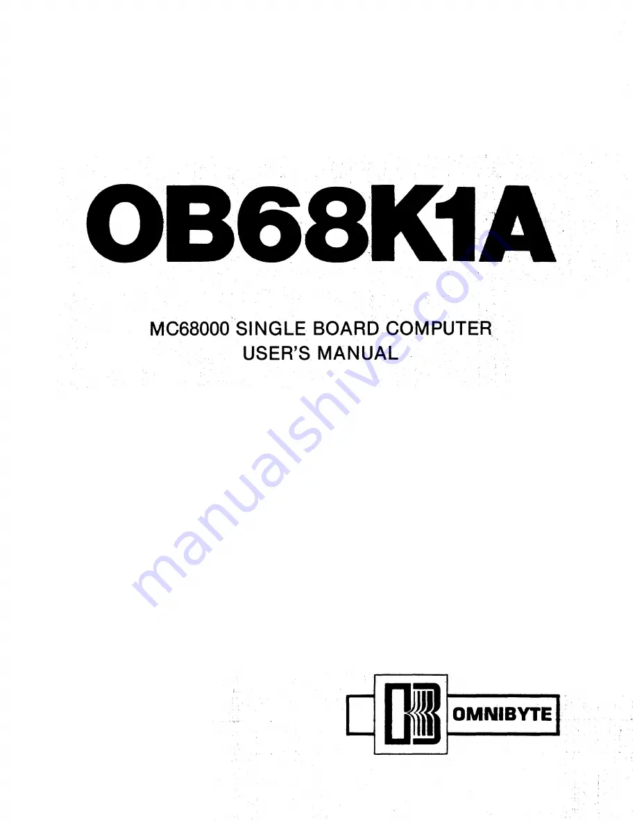 OMNIBYTE OB688K1A User Manual Download Page 1