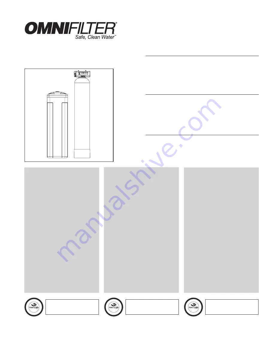 Omnifilter 4001863 Скачать руководство пользователя страница 1