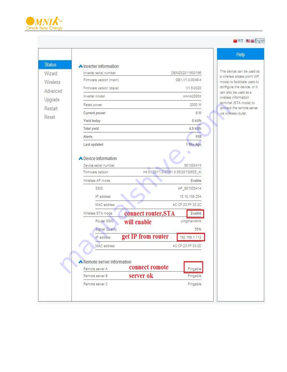 Omnik New Energy Co., Ltd. Omniksol-10k-TL3 User Manual Download Page 64