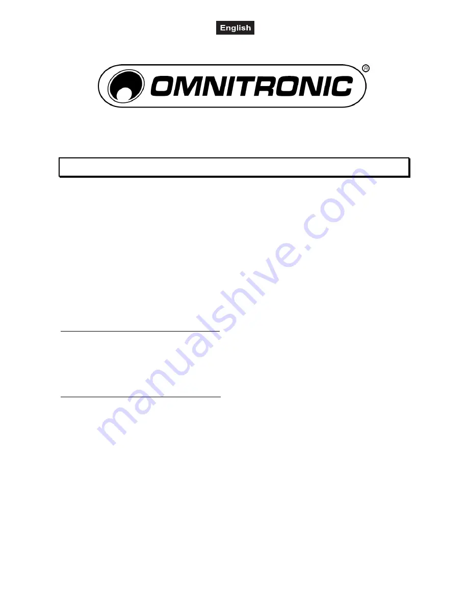 Omnitronic FAD-9 User Manual Download Page 8