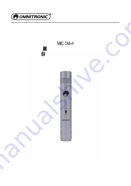 Omnitronic MIC CM-4 Скачать руководство пользователя страница 1