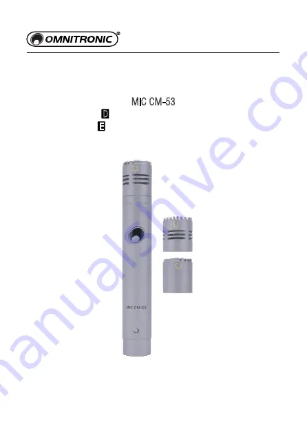 Omnitronic MIC CM-53 Скачать руководство пользователя страница 1