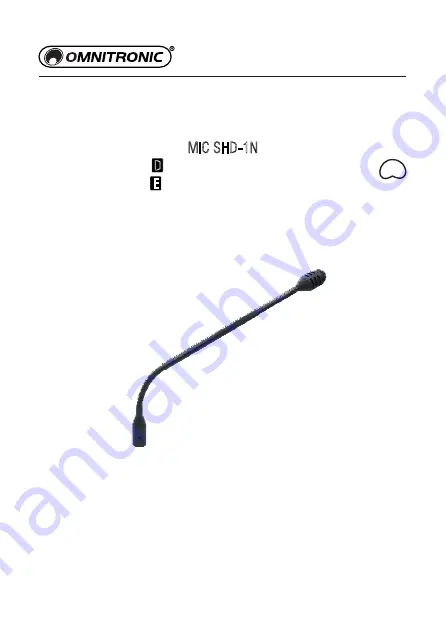 Omnitronic MIC SHD-1N Скачать руководство пользователя страница 1