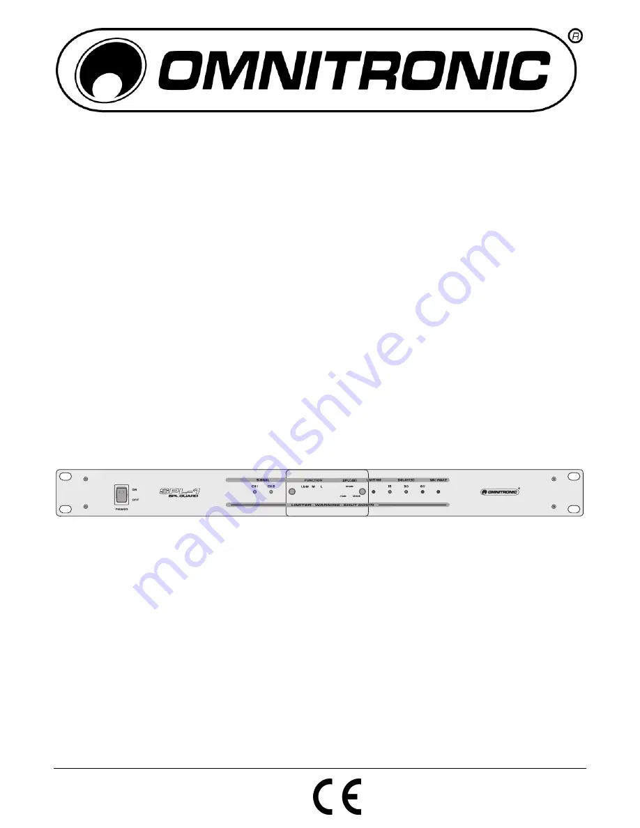 Omnitronic SPL-1 User Manual Download Page 1