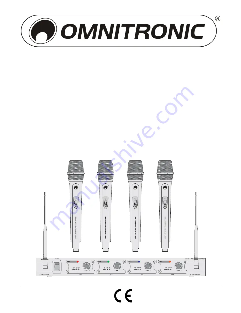 Omnitronic UHF-204 Скачать руководство пользователя страница 1