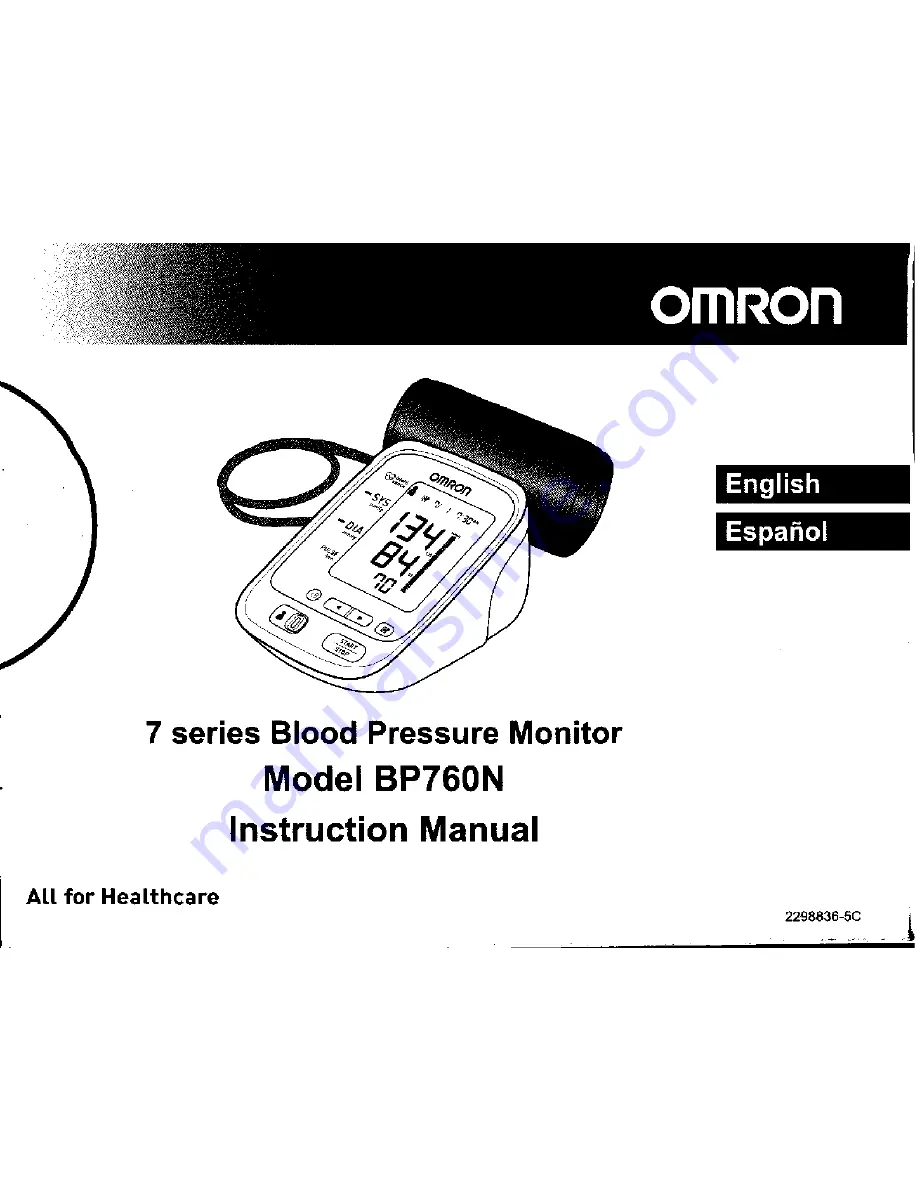 Omron BP760N Instruction Manual Download Page 1