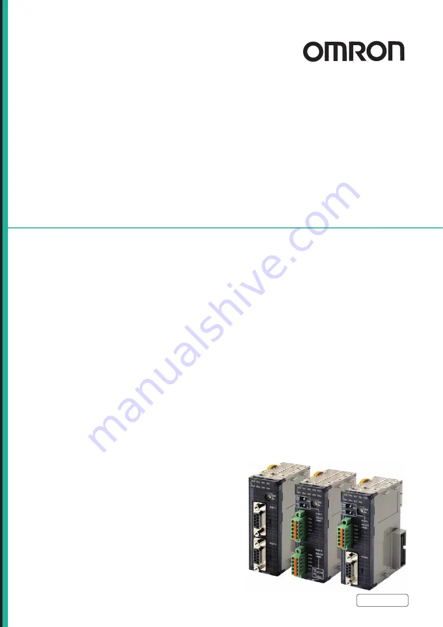 Omron CJ1W-SCU22 Operation Manual Download Page 1