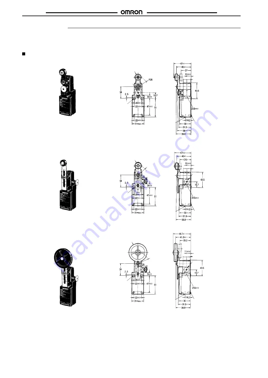 Omron D4D-1520R Скачать руководство пользователя страница 7