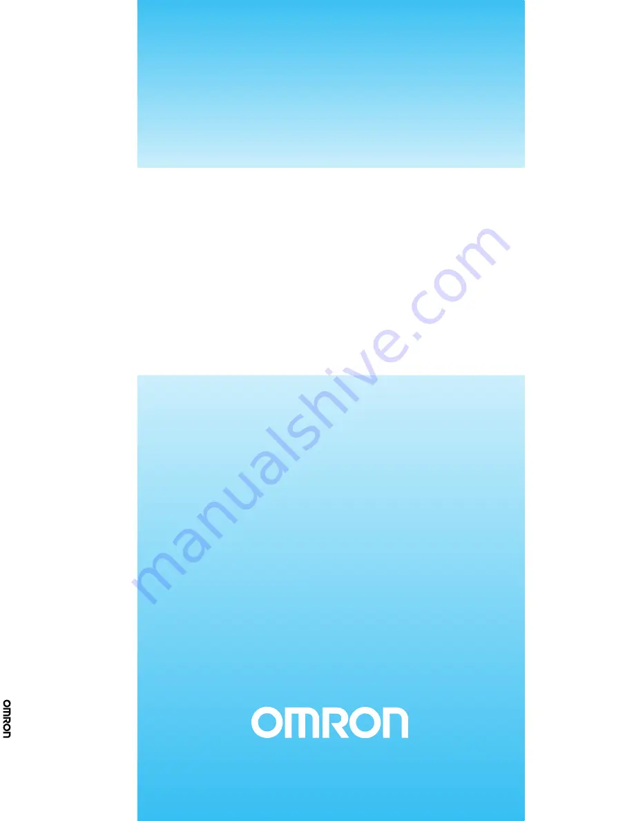 Omron F3SP-U4P-TGR User Manual Download Page 1