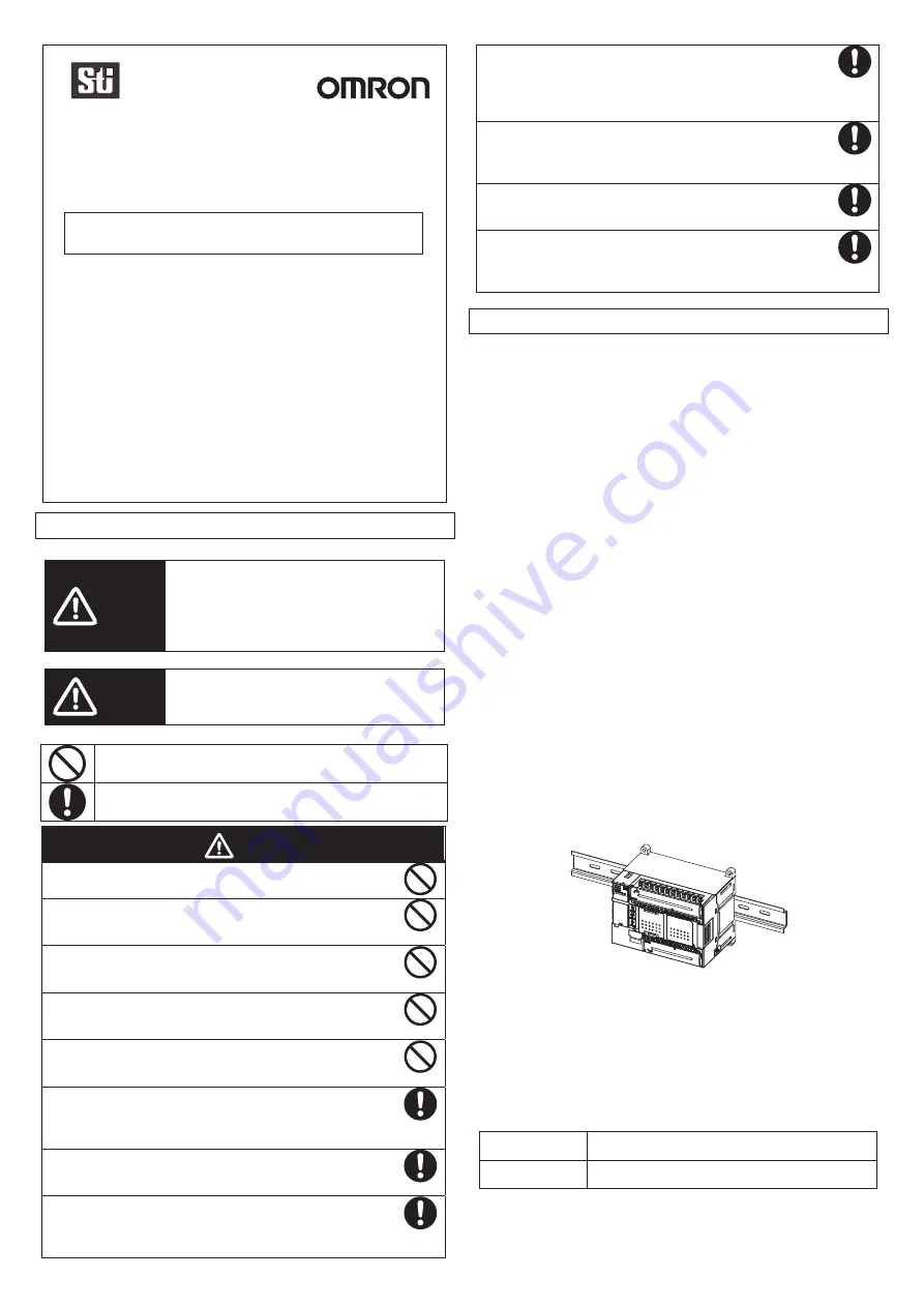 Omron G9SP-N10D Instruction Manual Download Page 1