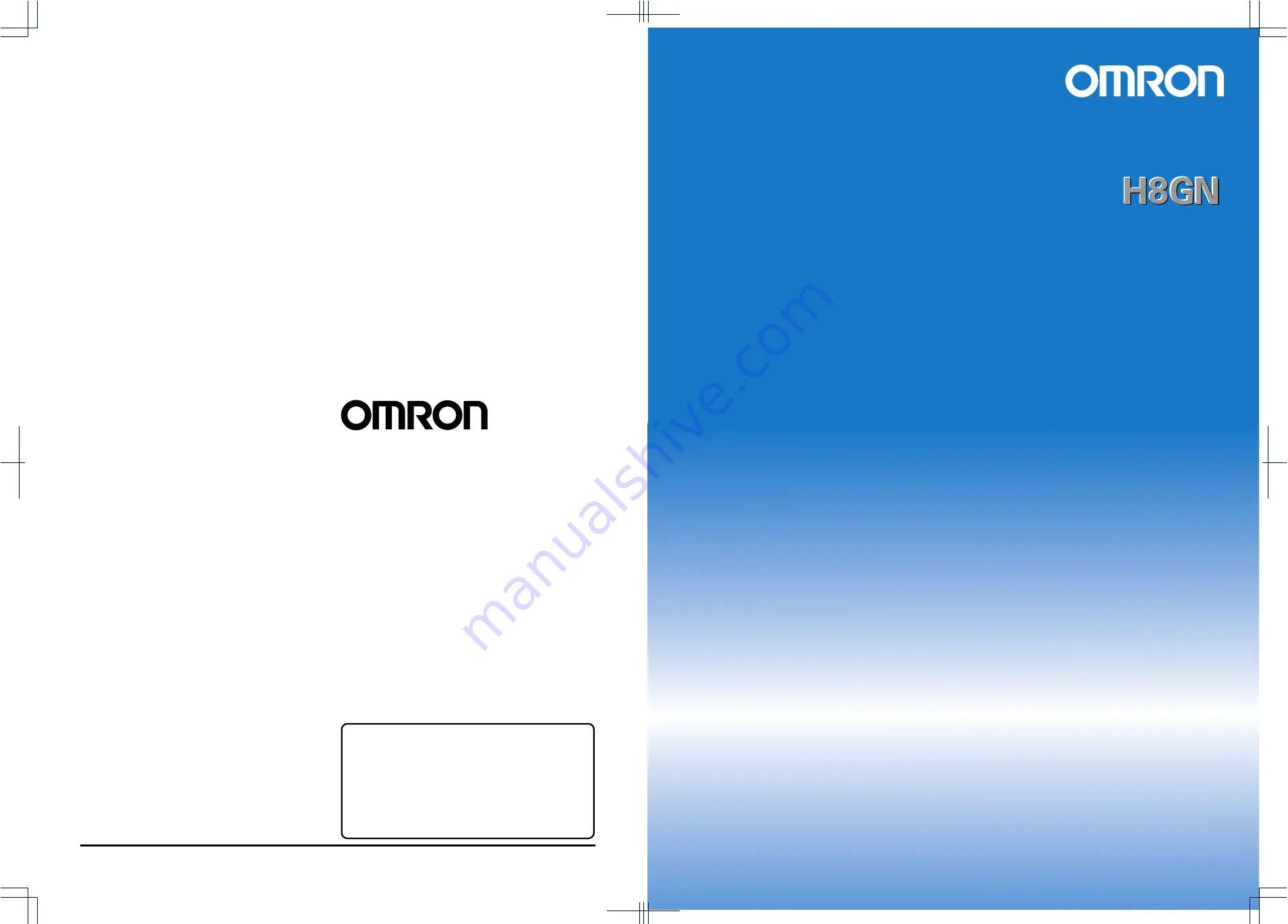 Omron H8GN Owner'S Manual Download Page 1