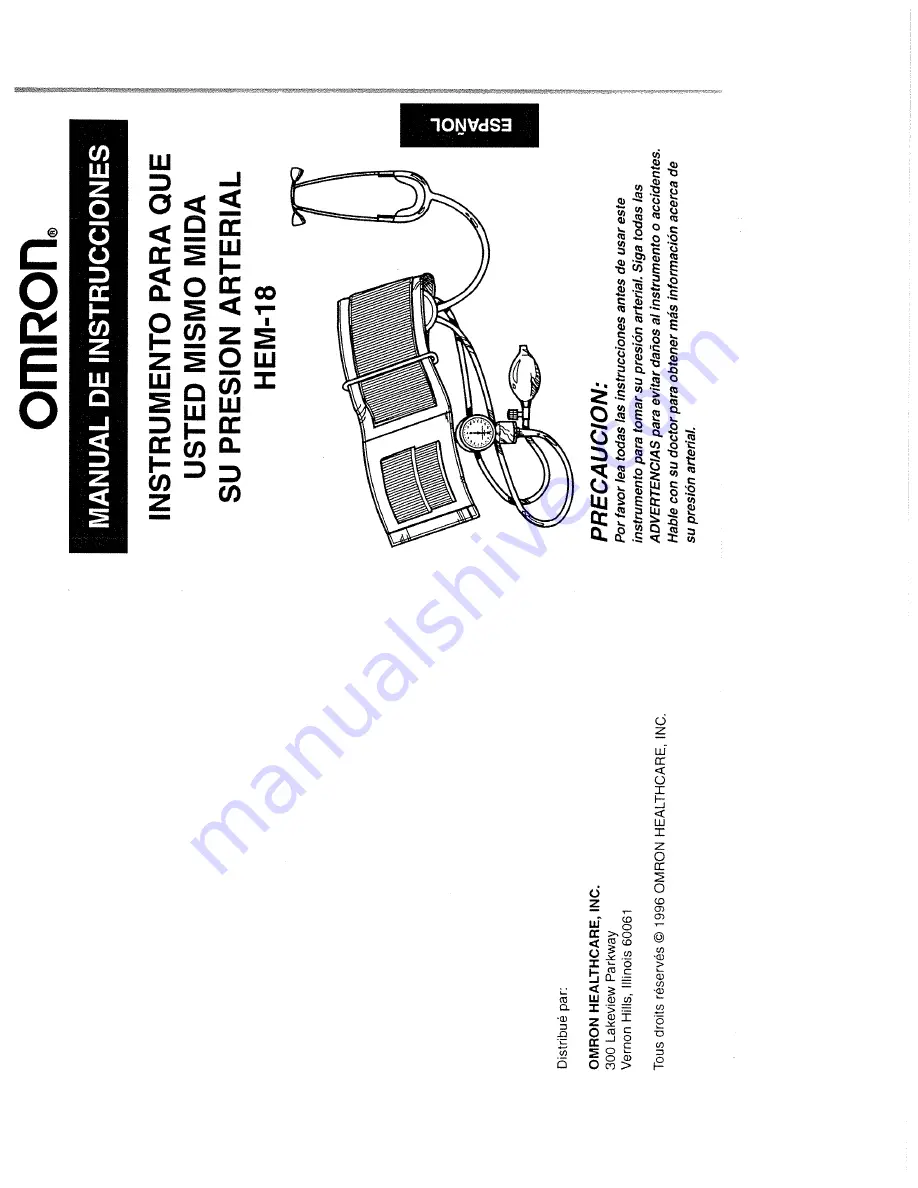 Omron HEM-18 (Spanish) Manual Del Usuario Download Page 1