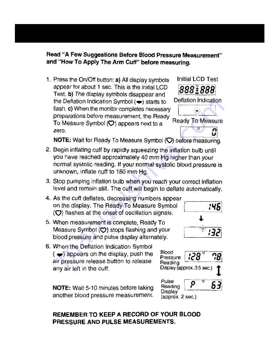 Omron HEM-431 C Instruction Manual Download Page 8