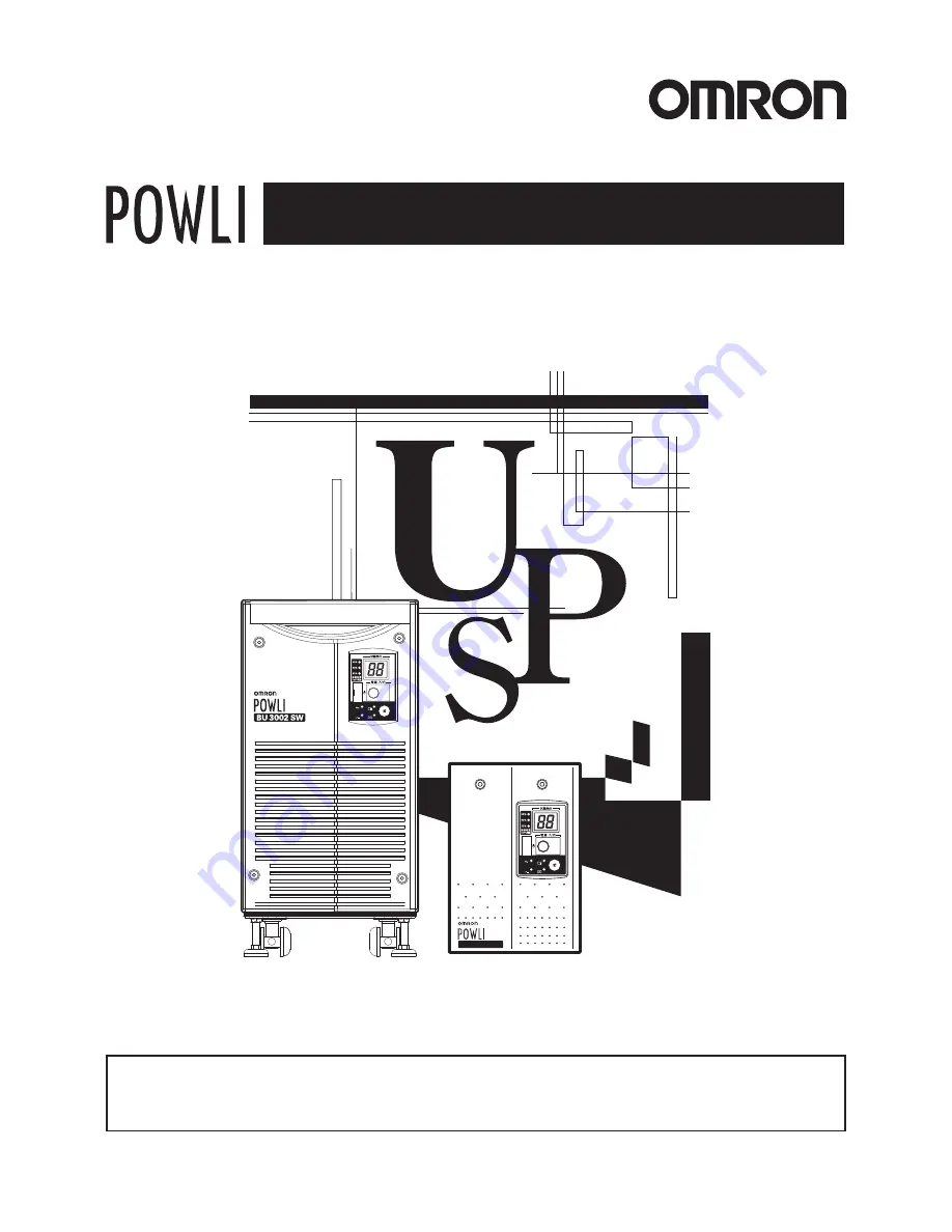 Omron Powli BU1002SW Скачать руководство пользователя страница 1