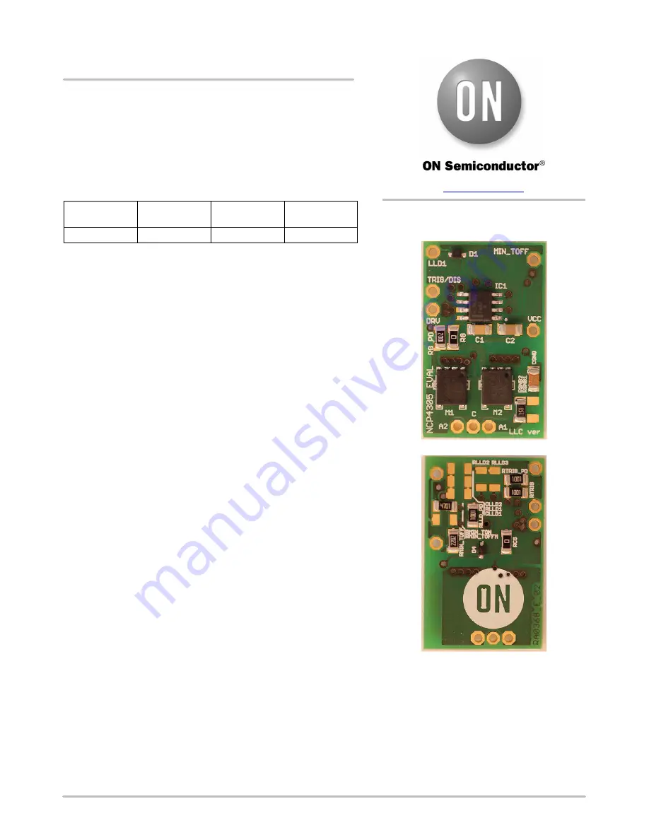 ON Semiconductor NCP4305 Скачать руководство пользователя страница 1