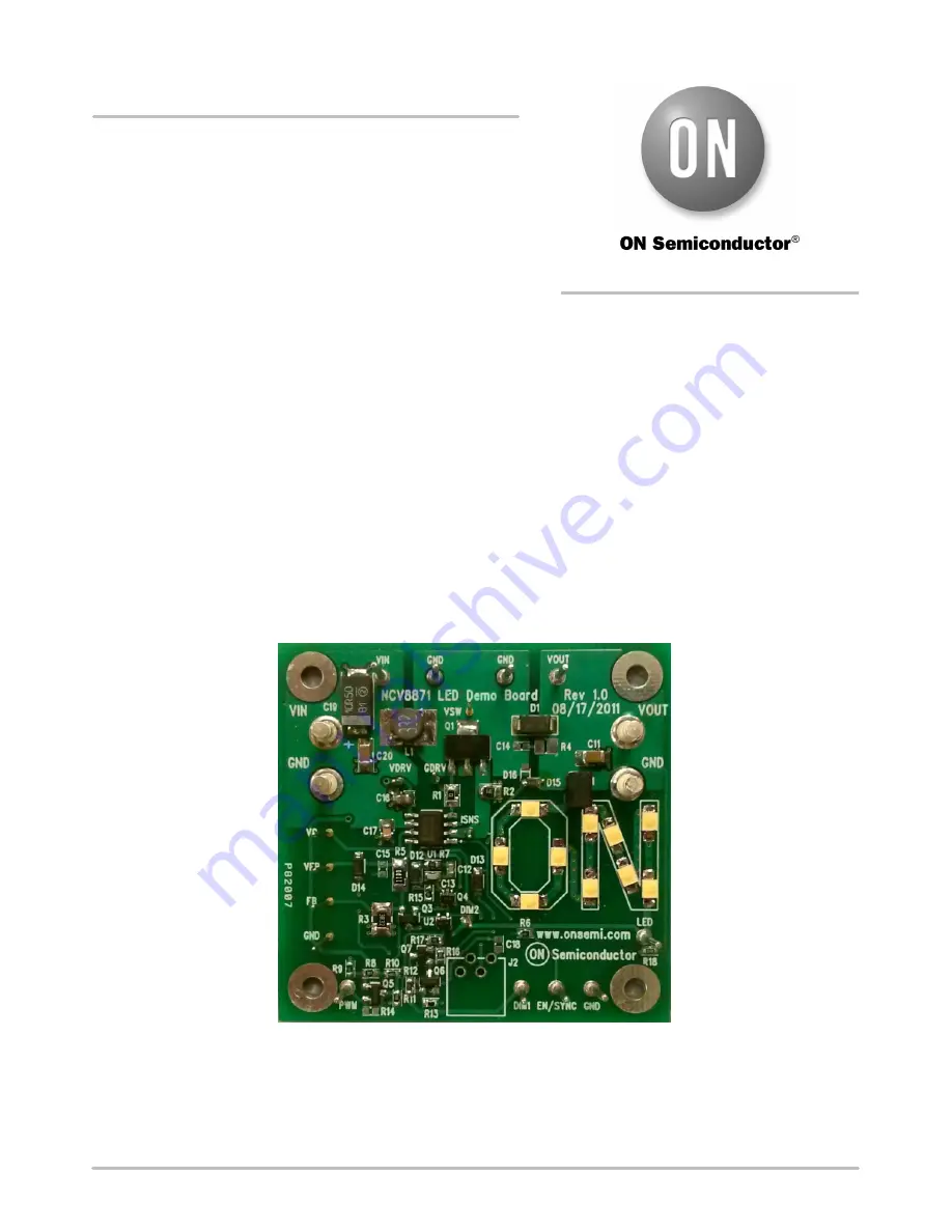 ON Semiconductor NCV887300LEDGEVB User Manual Download Page 1