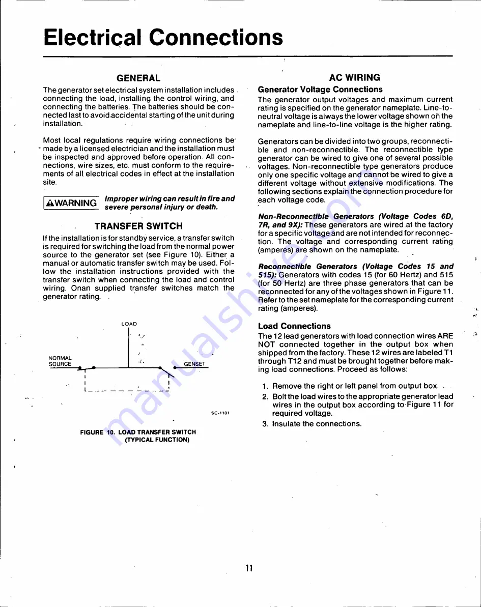 Onan 175 DFE Installation Manual Download Page 13