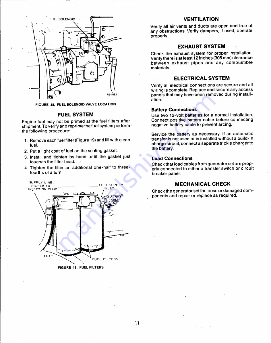 Onan 175 DFE Installation Manual Download Page 19