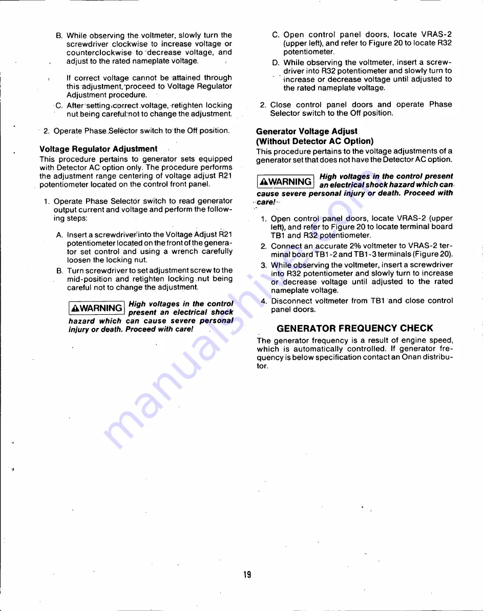 Onan 175 DFE Installation Manual Download Page 21