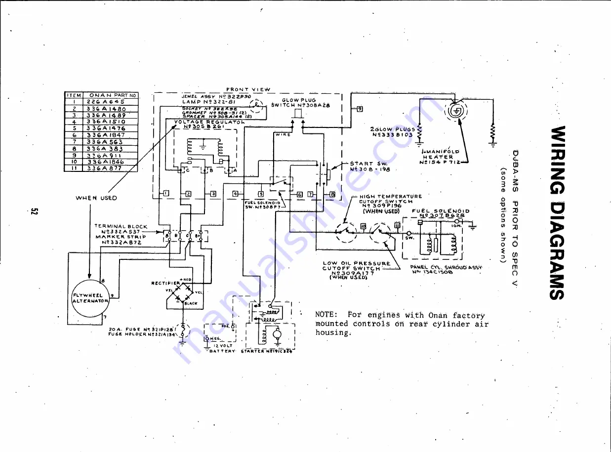 Onan DJBA Series Operator'S/Service Manual And Parts Catalog Download Page 54