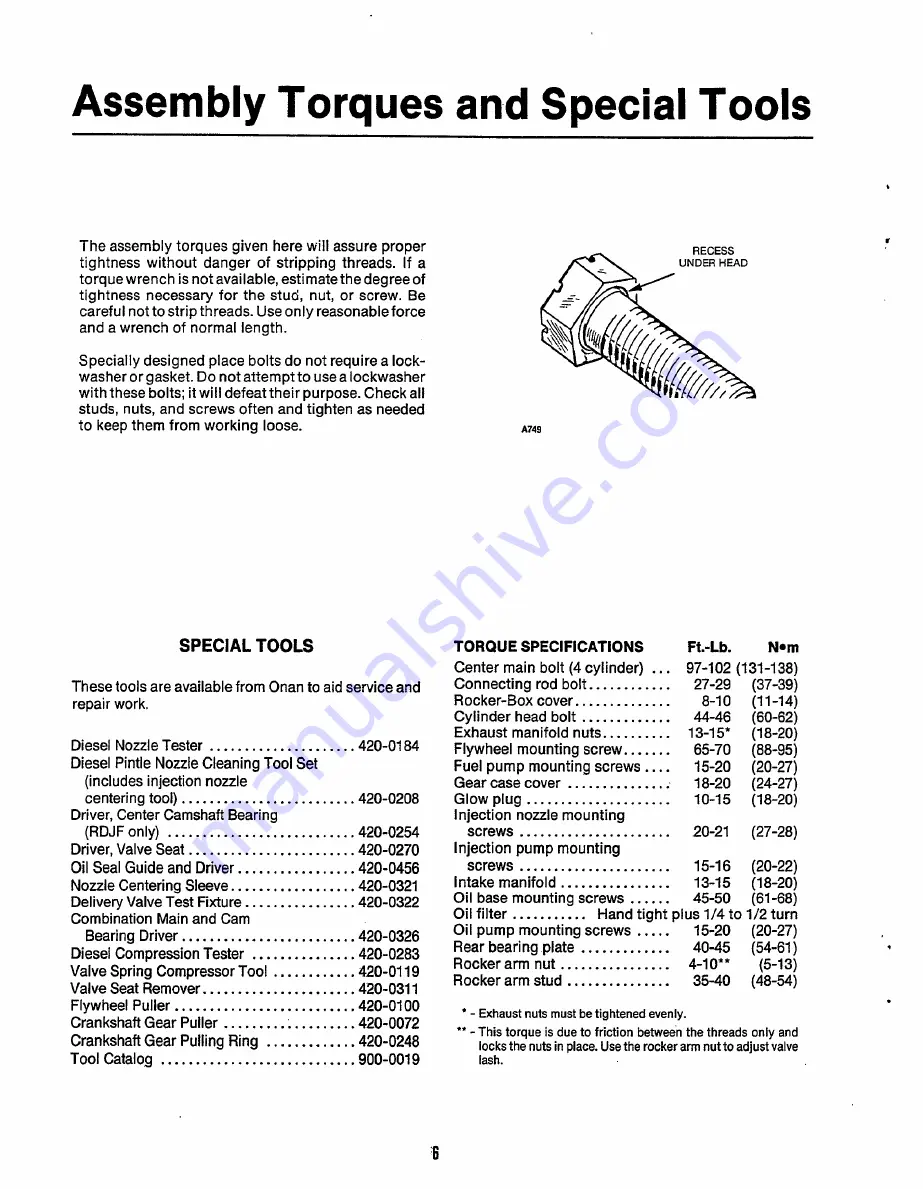 Onan MDJA Service Manual Download Page 8