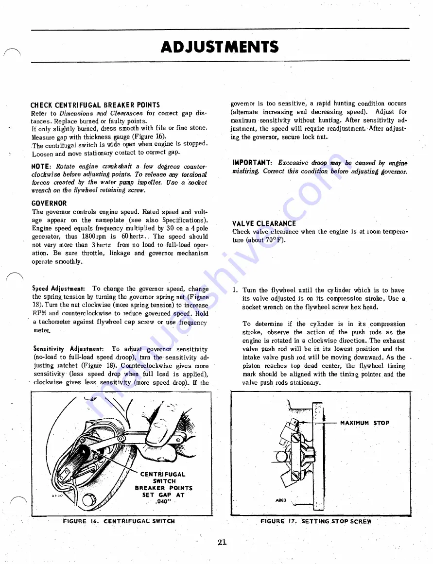 Onan MDJF Series Operator'S Manual And Parts Catalog Download Page 23