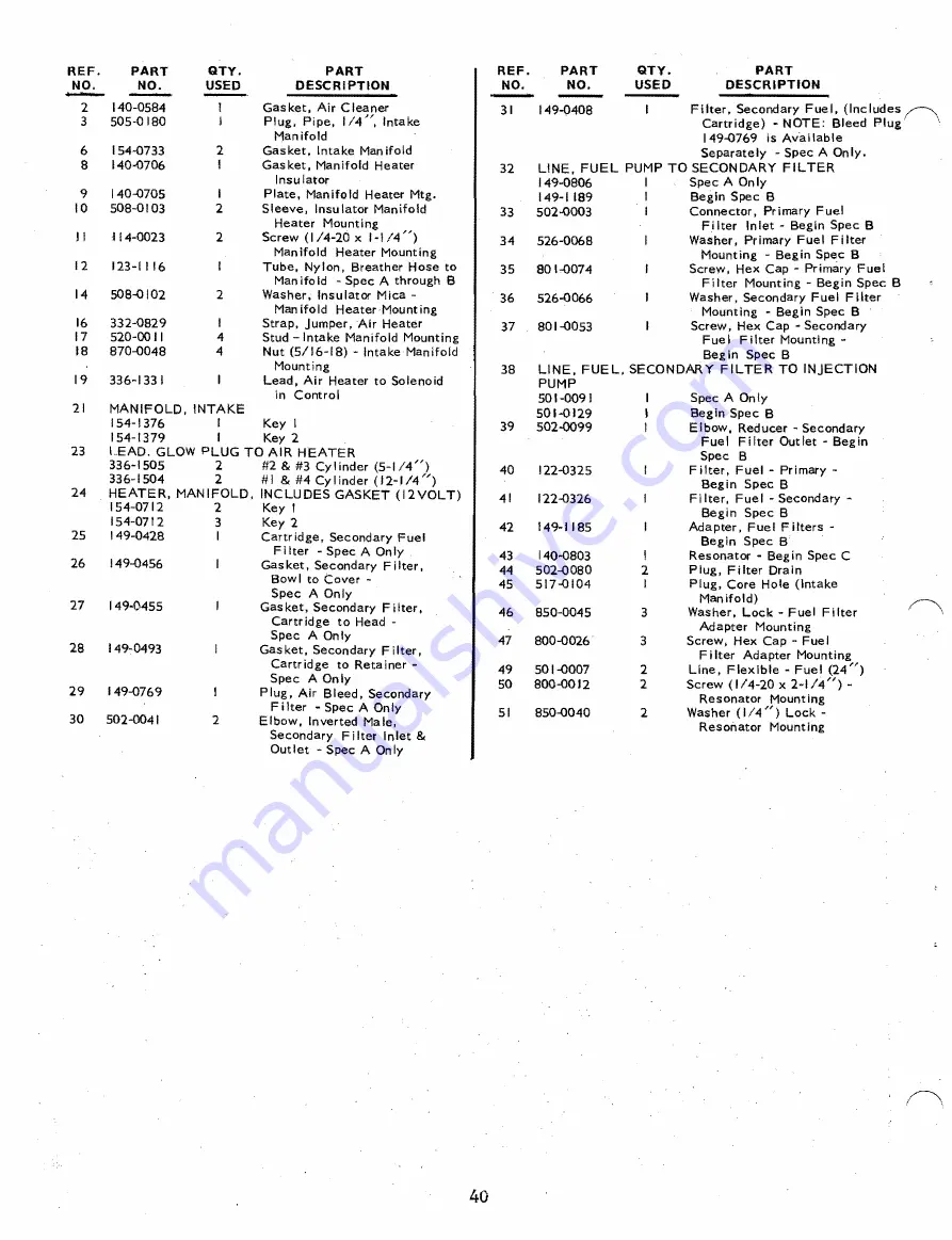 Onan MDJF Series Operator'S Manual And Parts Catalog Download Page 42