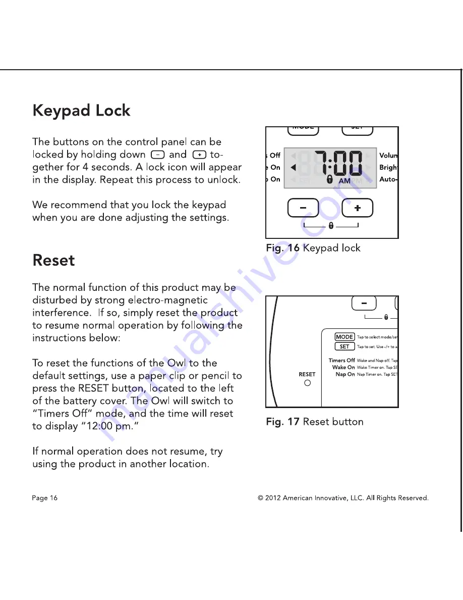 Onaroo OWL101-US Instructions For Use Manual Download Page 16