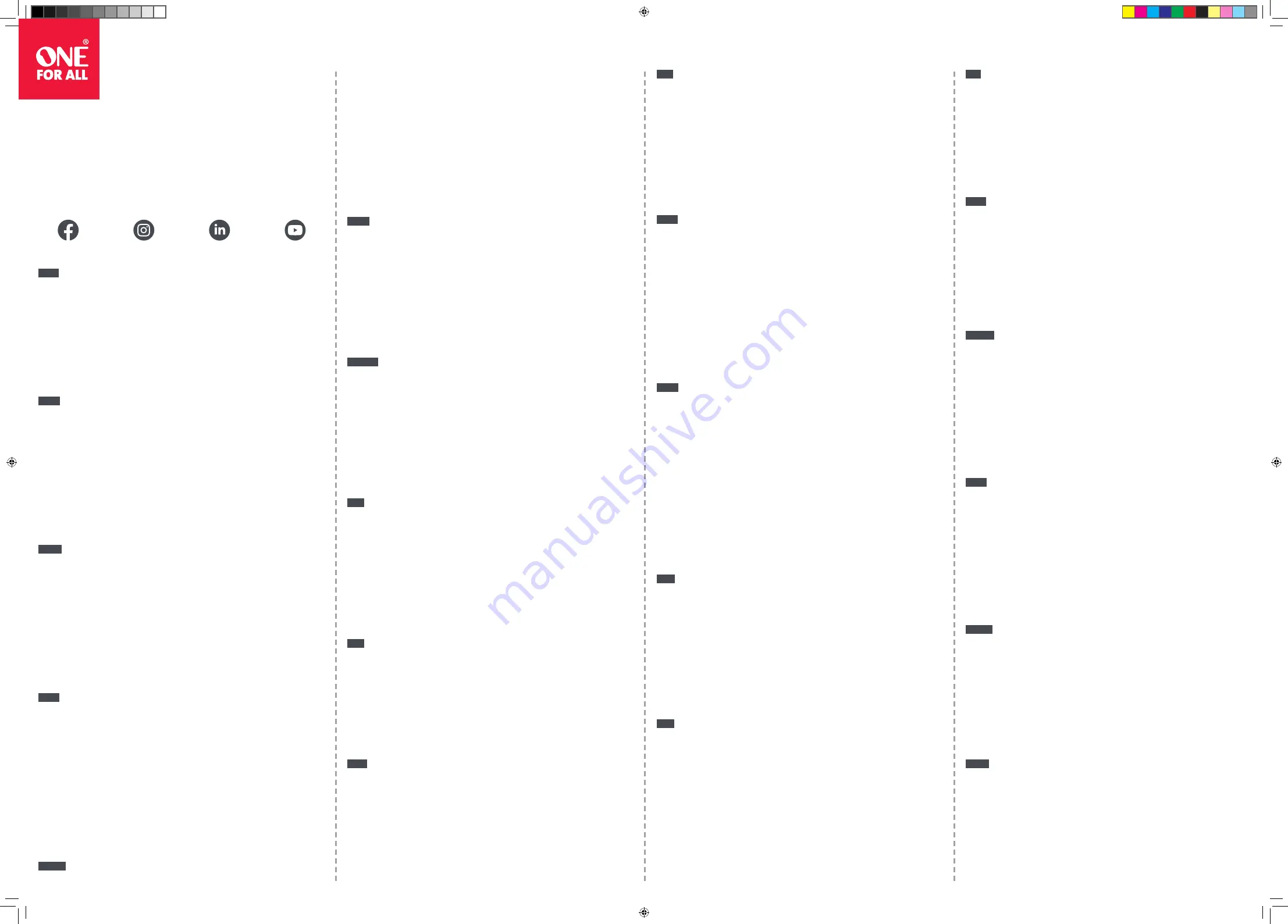 One for All WM4219 Quick Installation Manual Download Page 1