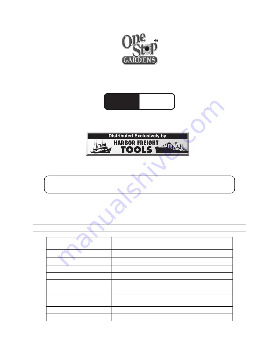 One Stop Gardens CAR WASH NOZZLE 95996 Assembly And Operation Instructions Download Page 1