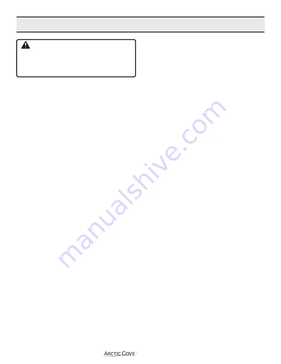 One World Technologies Arctic Cove MBF0181 Operator'S Manual Download Page 12