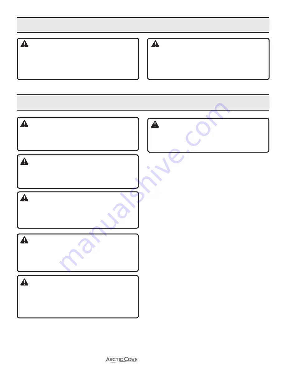 One World Technologies Arctic Cove MBF0181 Operator'S Manual Download Page 21