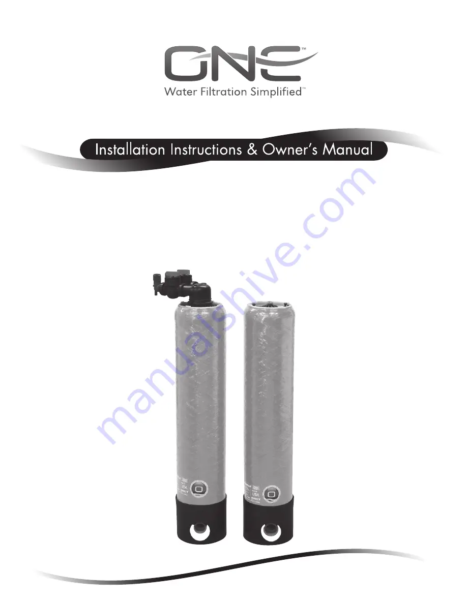 ONE Cartridge Tank Filters Installation Instructions & Owner'S Manual Download Page 1