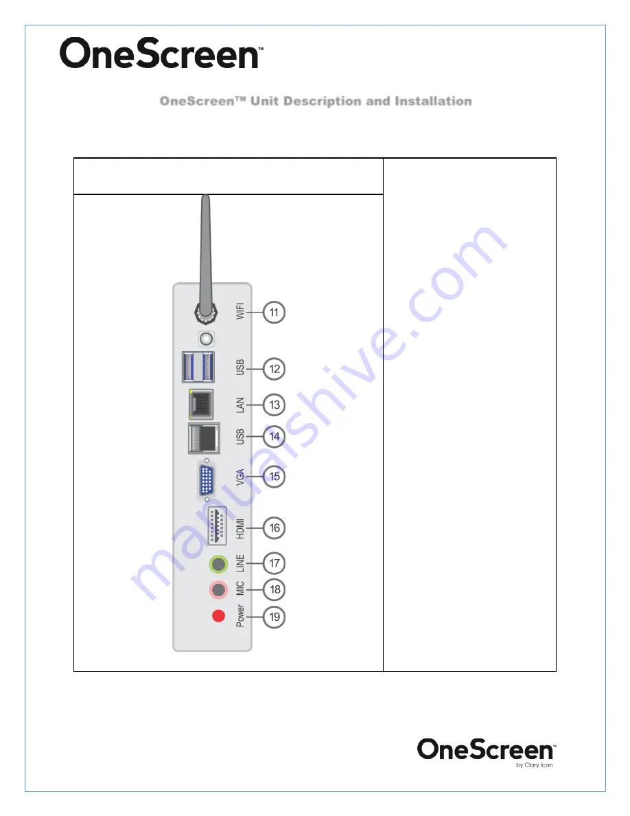 OneScreen h3-65 unit Скачать руководство пользователя страница 11