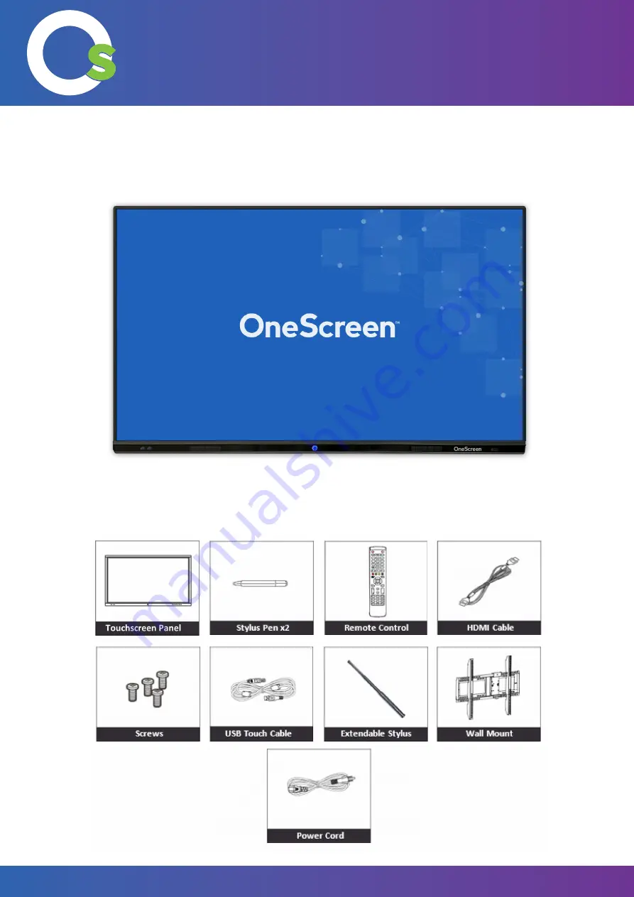 OneScreen TL6 Hardware Manual Download Page 4