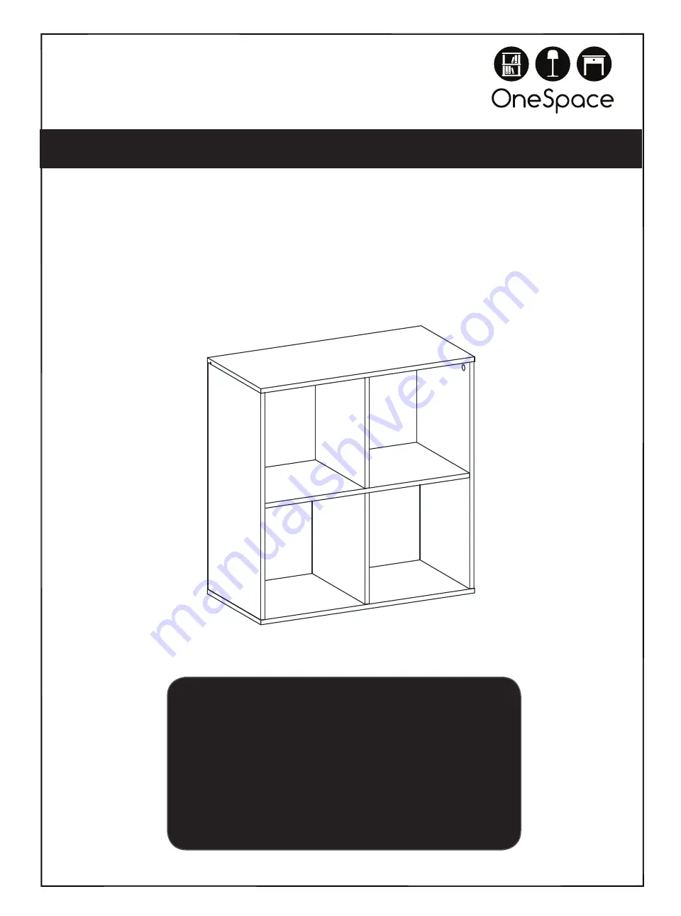 Onespace 50-412ES Assembly Instructions Manual Download Page 1