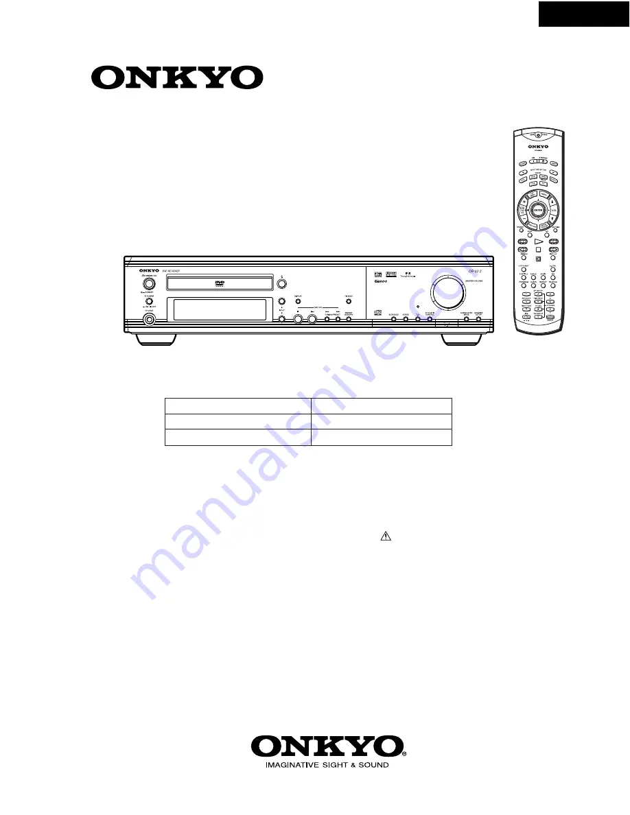 Onkyo DR-S2.2 Service Manual Download Page 1