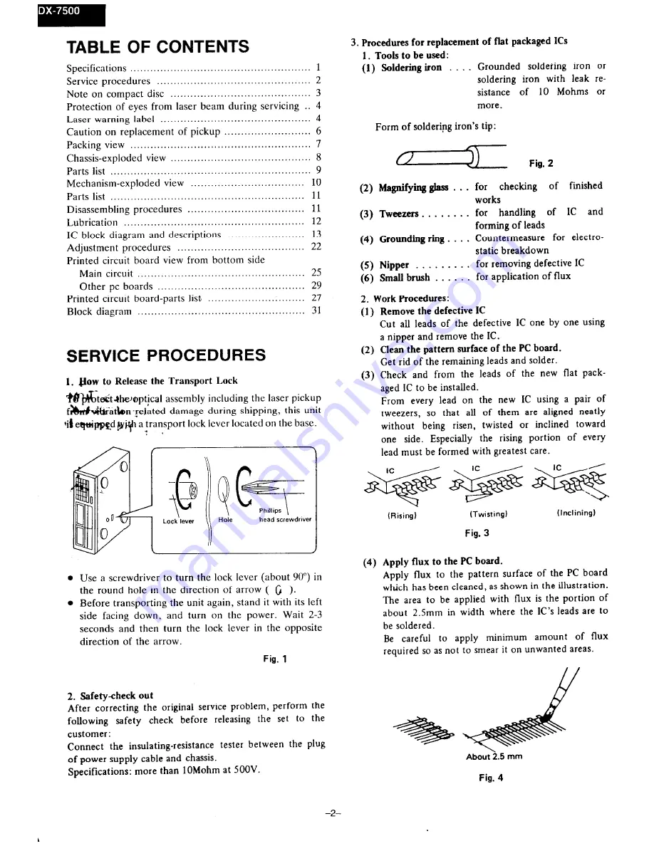 Onkyo DX-7500 Service Manual Download Page 2